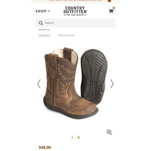 Toddler Leather Old West boots